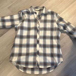 Weatherproof Men's Casual Plaid Shirt in Blue and Brown